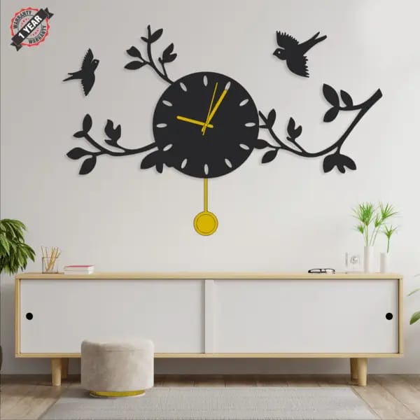 Birds On Branches Wall Clock